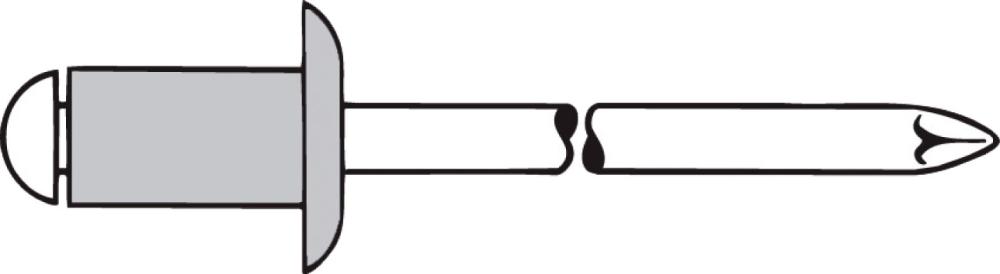 Blindniet Alu/VA Flachrundkopf 5x25mm GESIPA