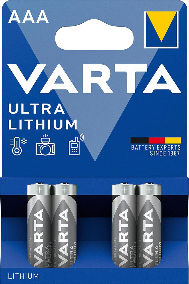 VARTA Batterie Ultra Lithium AAA, Blister à 4 Stück