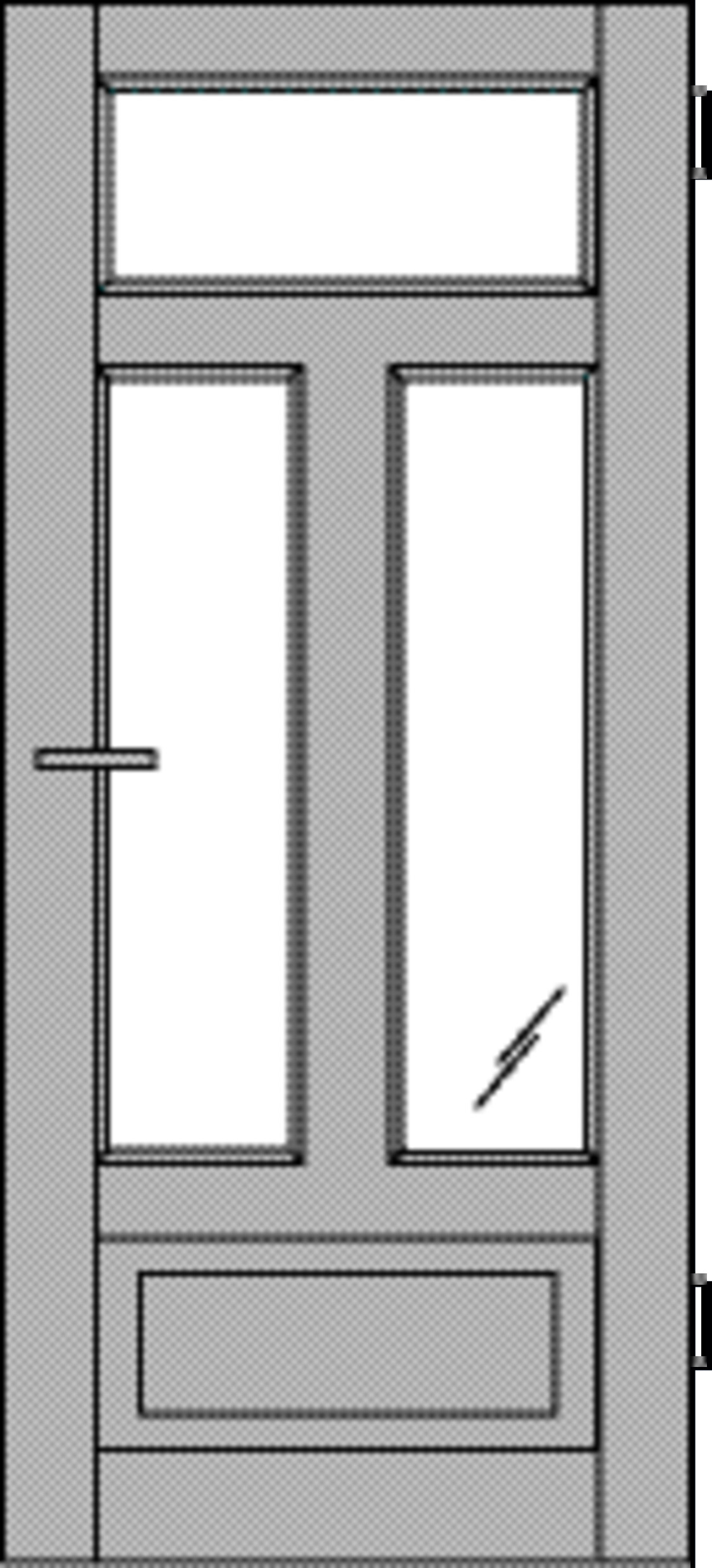 Prüm Tür Classic CKL1/3 Weisslack RAL9010 KA 985X1985mm DIN rechts 441135