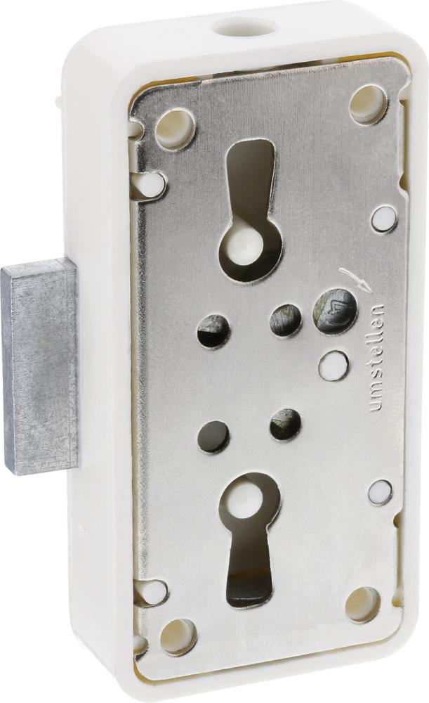 7051.15025 Drehstangen- Schloss aufl.weiß,3 Zuh.