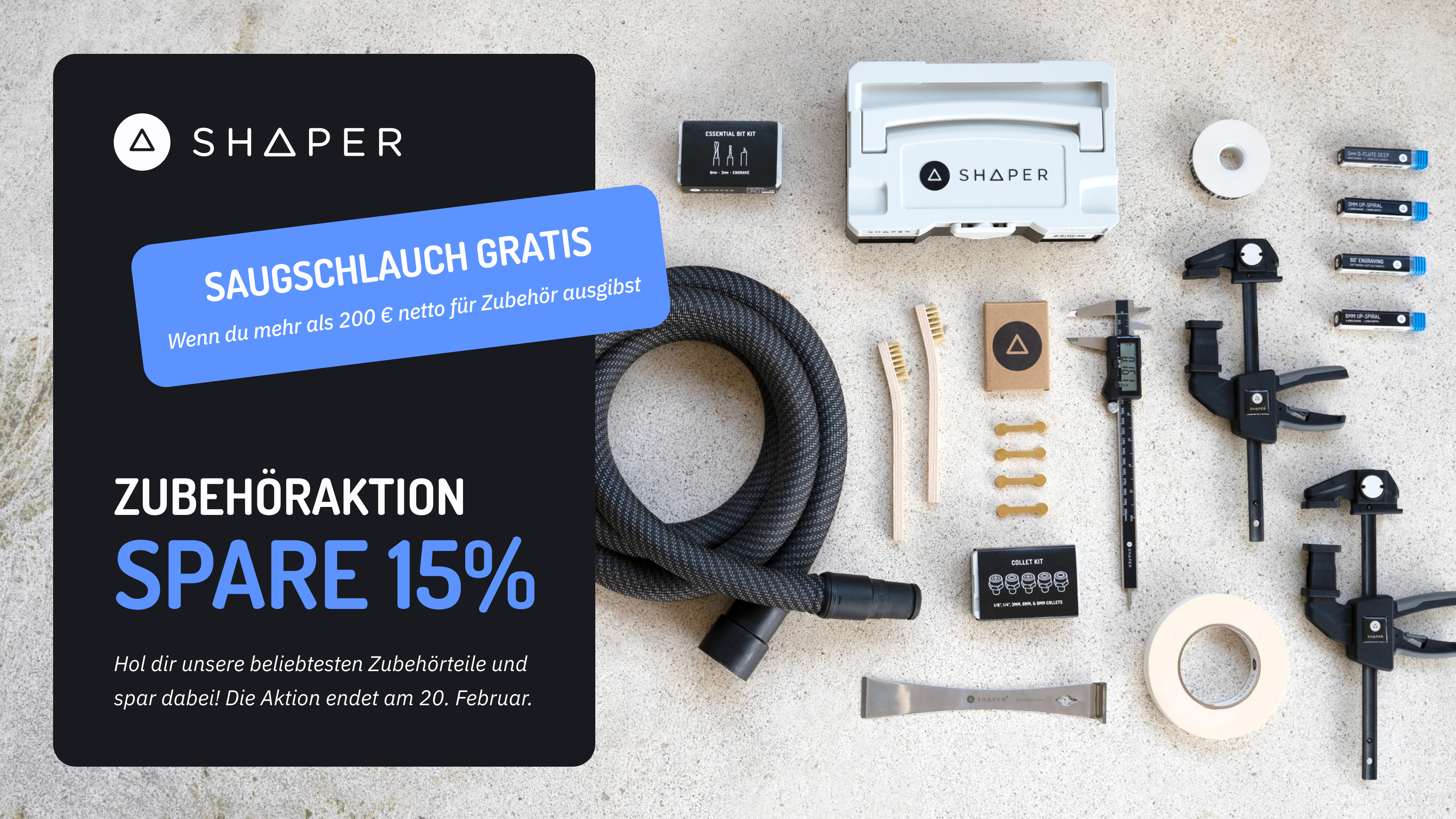 Zubehör-Offensive – 15 % Rabatt & Gratis Saugschlauch