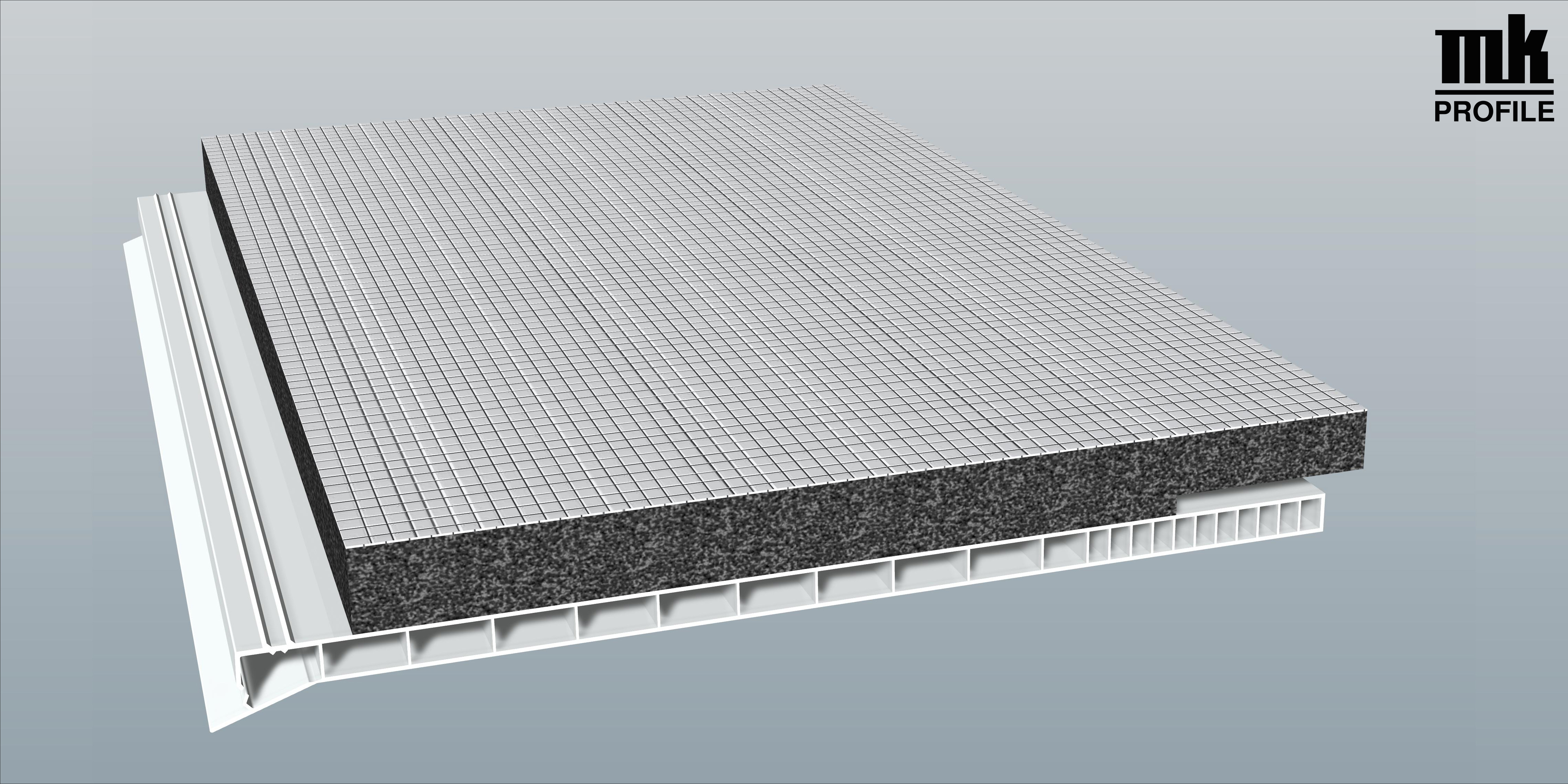 Menke Rollladenkastendeckel 260mm weiss mit Flexiso Länge 6M Art.Nr. D260FLEX
