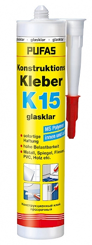 Pufas Konstruktions-Kleber K15 Glasklar 300g