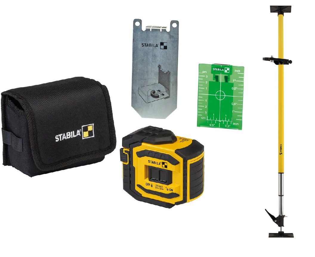 Stabila LAX 300 G, 4-teiliges Set mit Laser-Teleskop-Stange LT 30