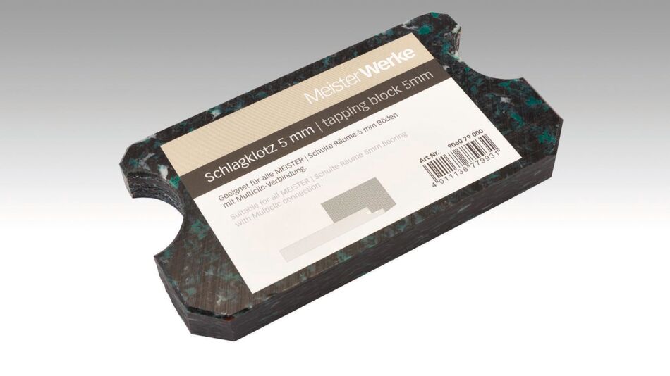 Meisterwerke Schlagklotz 5mm 150-80-20mm für Alle 5mm Böden mit Multiclic- Verbindung 906079000