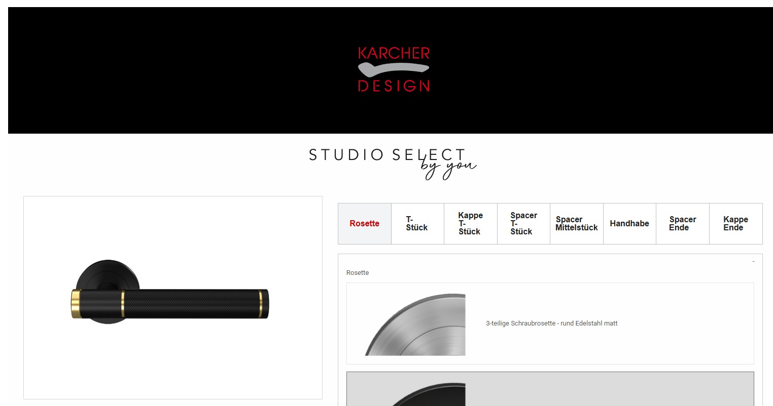 KarcherDesign – Türdrücker Konfigurator