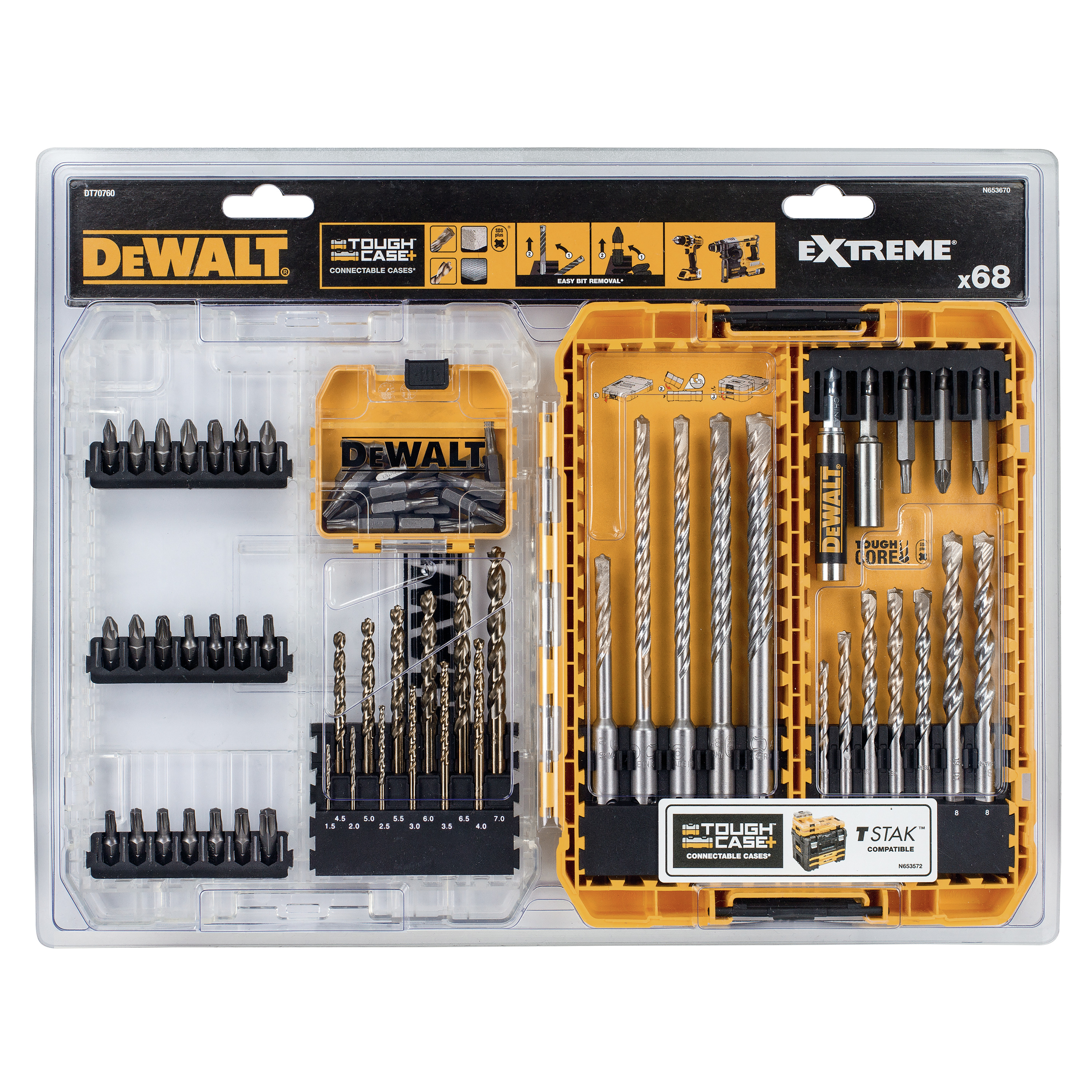 Dewalt Bit und Bohrer-Set 68-teilig DT70760-QZ