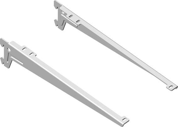 Winkelträger weiss 330mm