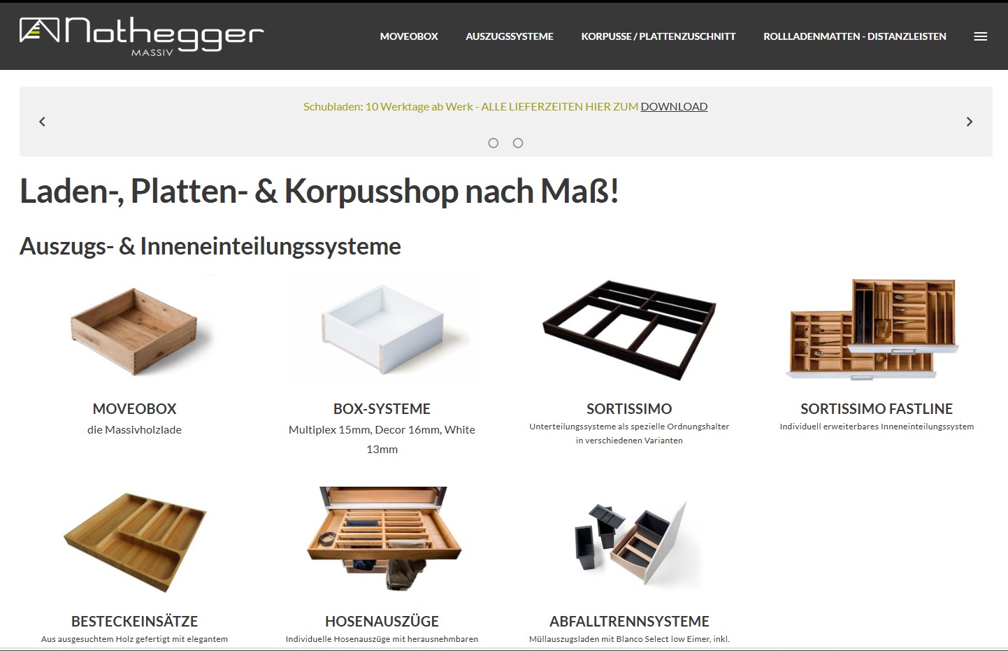 Nothegger – Möbelfertigteile Konfigurator
